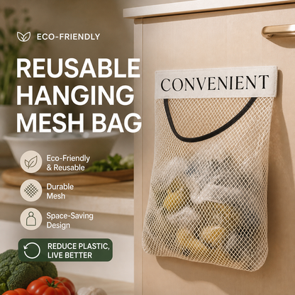 🥳HOT SALE🥳💞50K+ SOLD! Mesh Hanging Bag – From £3.99! Reusable, washable & breathable. Eco-friendly storage – grab yours! ✅