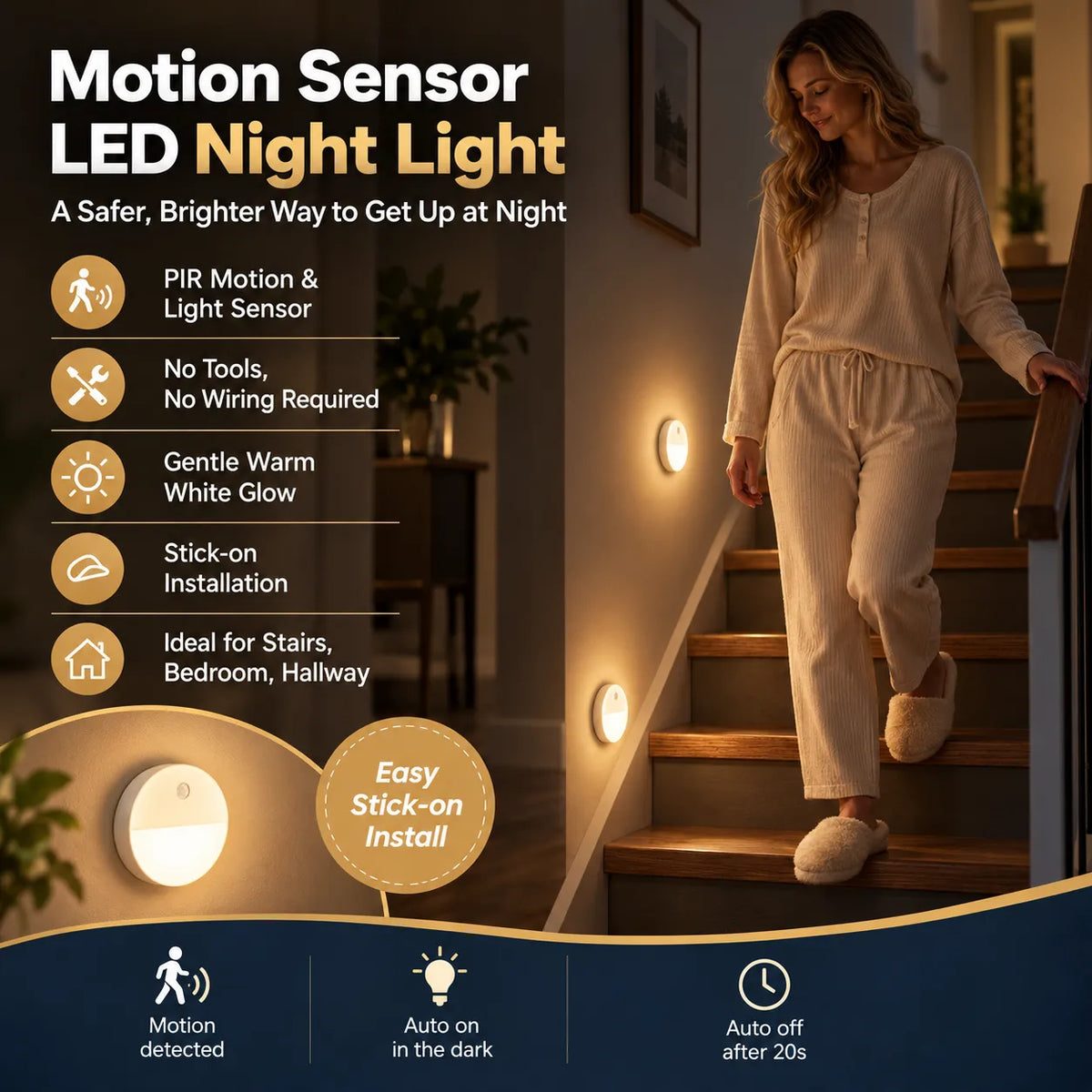 🔥🎁LAST DAY BUY 1 GET 2 FREE!!💥⏳Energy-Efficient LED Motion Sensor Light（type c）