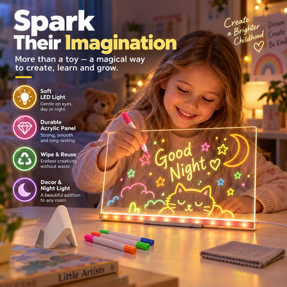 Kids LED Erasable Acrylic Drawing Board