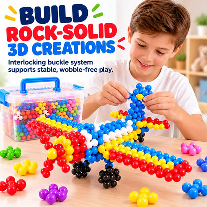 🔥🎁LAST DAY 50% OFF!!Christmas gift💥Montessori Snowflake Building Blocks with Instructions