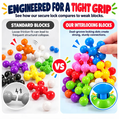 🔥🎁LAST DAY 50% OFF!!Christmas gift💥Montessori Snowflake Building Blocks with Instructions