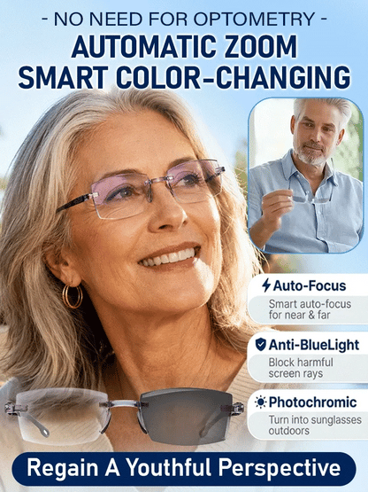 ⏰⏰Final 6 Hours Sale 50% OFF🔥🔥[Regain Your Youthful Vision] Smart Zoom Diamond-Cut Reading Glasses
