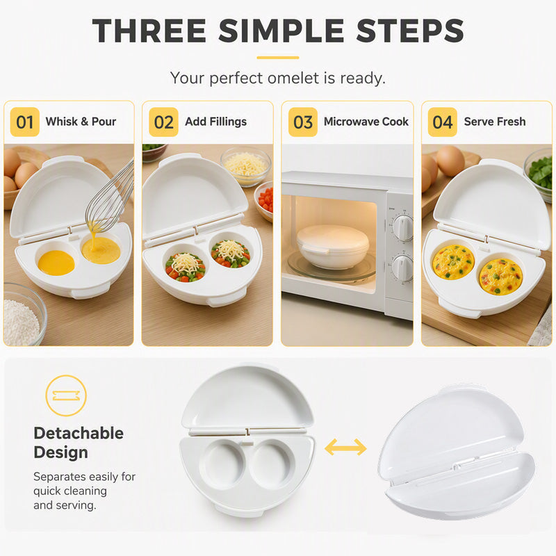 🥳2026 HOT SALE🥳💞 Buy 1 Get 1 FREE – 2-in-1 Omelet Maker & Egg Cooker
