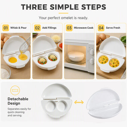 🥳2026 HOT SALE🥳💞 Buy 1 Get 1 FREE – 2-in-1 Omelet Maker & Egg Cooker