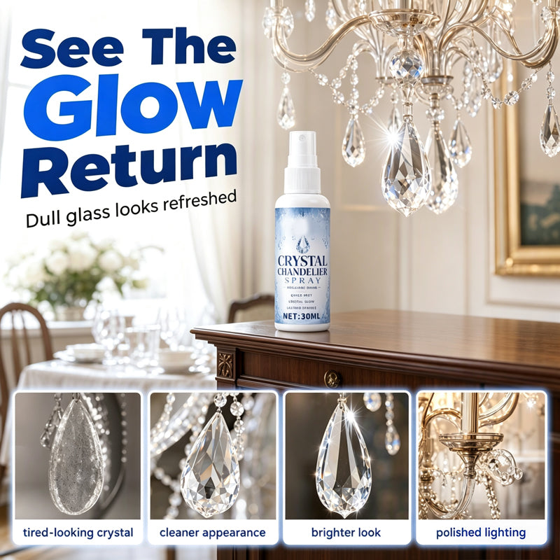 🔥🔥 LAST DAY – Buy 1 Get 1 FREE🔥 Crystal Chandelier Cleaner Spray + Cleaning Towel