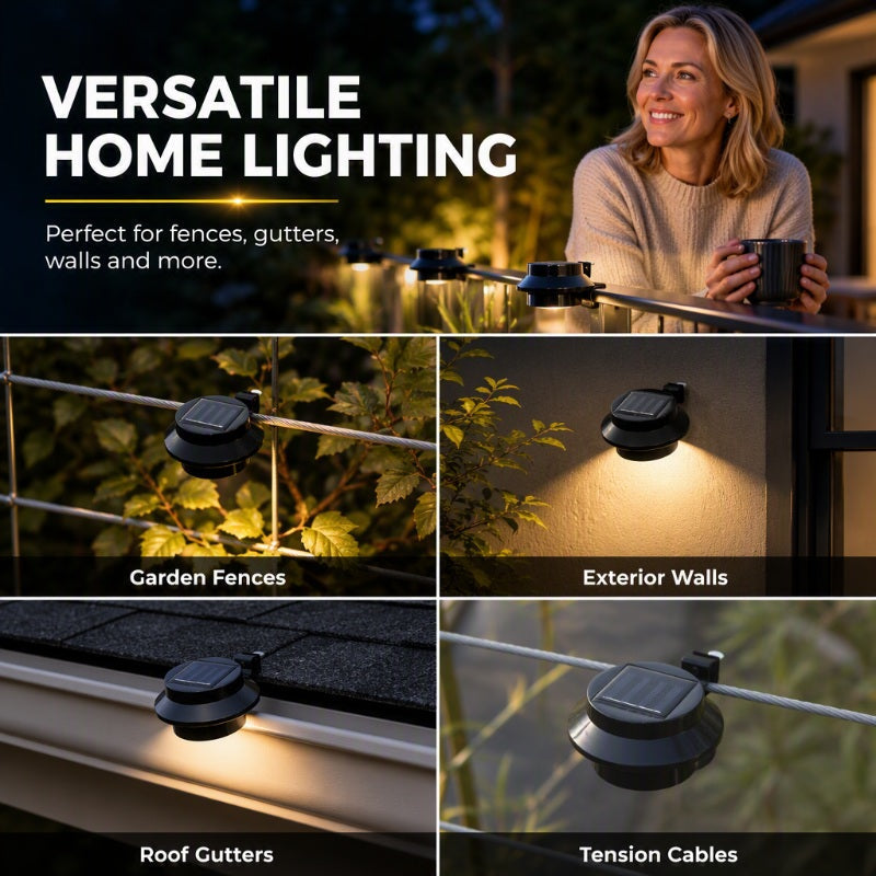 ☀️💡 LAST DAY 50% OFF ! Light Up Gutters, Fences & Garden Walls — Solar-Powered Outdoor LEDs With No Mains Wiring Needed 🏡✨