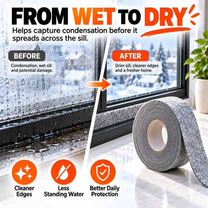 💧 Window Condensation Felt Strip | Peel & Stick