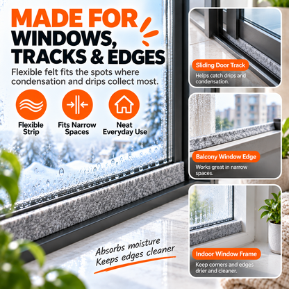 💧 Window Condensation Felt Strip | Peel & Stick