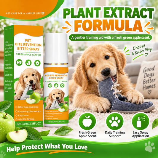 🥳LAST DAY 50% OFF🥳💞 Buy 1 Get 1 FREE🔥🔥Pet Bitter Spray for Chew Prevention