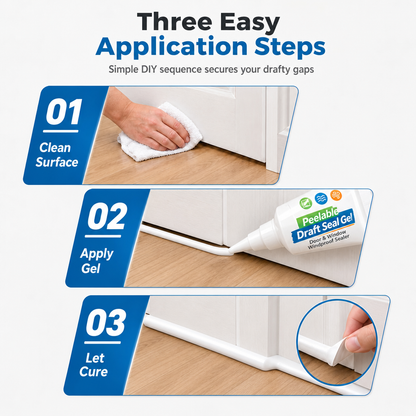 🔥🎁Buy 1 Get 1 Free💥⏳White Peelable Window and Door Gap Sealant Windproof Draft Stopper with Plastic Scraper