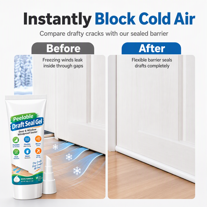 🔥🎁Buy 1 Get 1 Free💥⏳White Peelable Window and Door Gap Sealant Windproof Draft Stopper with Plastic Scraper